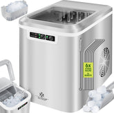 IJsblokjesmachine – 12kg/24 uur – IJsmachine - IJsblokjesmaker - Zilver - KESSER® •